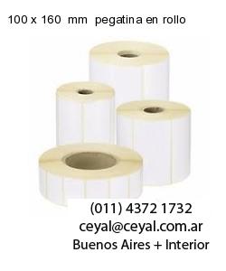 100 x 160  mm  pegatina en rollo