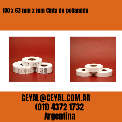 100 x 63 mm x mm Cinta de poliamida