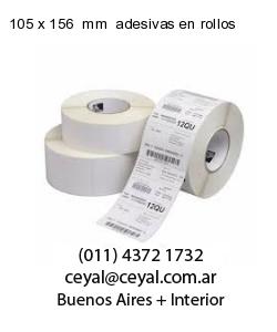 105 x 156  mm  adesivas en rollos