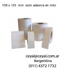 108 x 133  mm  auto adesiva en rollo
