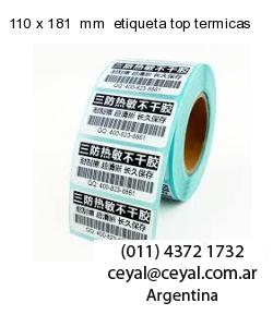 110 x 181  mm  etiqueta top termicas