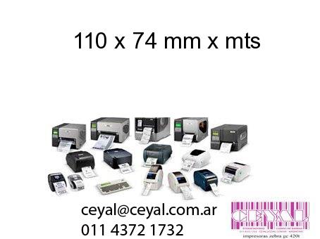 110 x 74 mm x mts