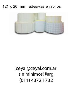 121 x 26  mm  adesivas en rollos