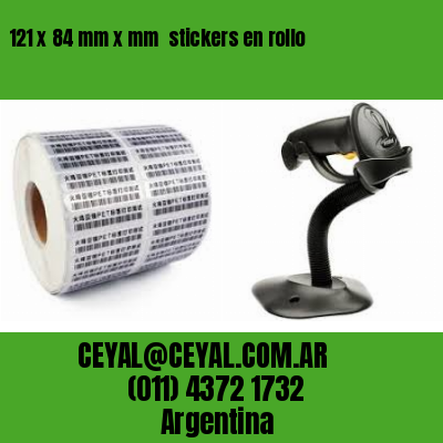 121 x 84 mm x mm  stickers en rollo