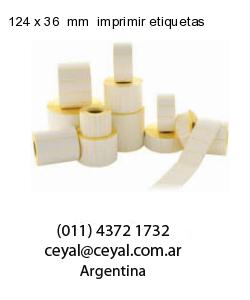124 x 36  mm  imprimir etiquetas