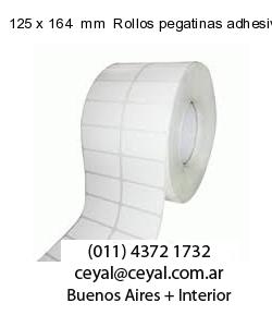 125 x 164  mm  Rollos pegatinas adhesivas