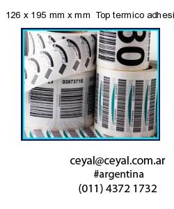 126 x 195 mm x mm  Top termico adhesivo