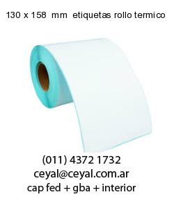 130 x 158  mm  etiquetas rollo termico