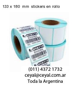 133 x 180  mm  stickers en rollo