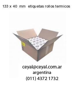 133 x 40  mm  etiquetas rollos termicos