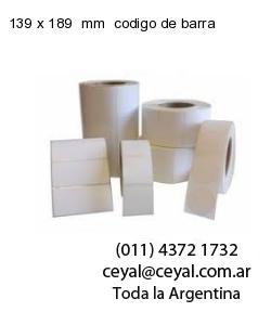 139 x 189  mm  codigo de barra