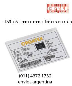 139 x 51 mm x mm  stickers en rollo