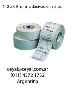 142 x 69  mm  adesivas en rollos