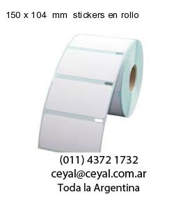 150 x 104  mm  stickers en rollo