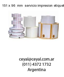 151 x 96  mm  servicio impresion etiquetas termicas