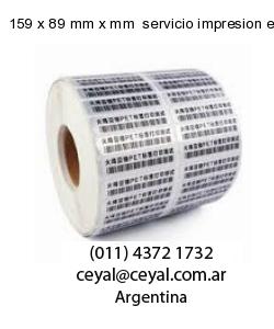 159 x 89 mm x mm  servicio impresion etiquetas