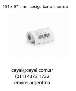 164 x 97  mm  codigo barra impreso