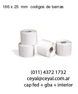 166 x 25  mm  codigos de barras