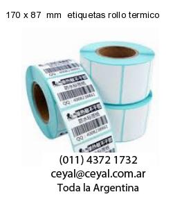170 x 87  mm  etiquetas rollo termico
