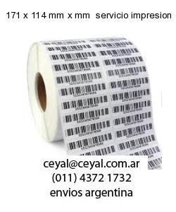 171 x 114 mm x mm  servicio impresion etiquetas offset