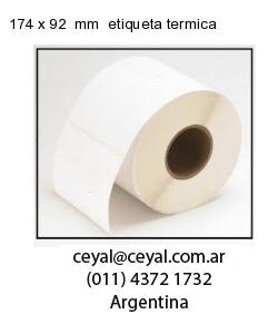 174 x 92  mm  etiqueta termica