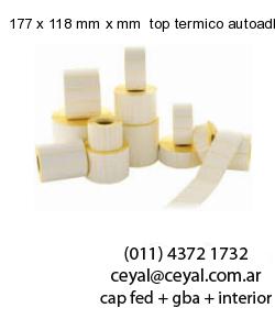177 x 118 mm x mm  top termico autoadhesivo