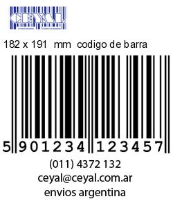 182 x 191  mm  codigo de barra