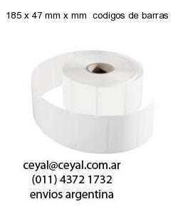 185 x 47 mm x mm  codigos de barras