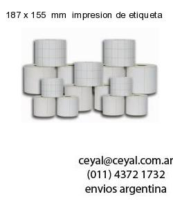 187 x 155  mm  impresion de etiqueta