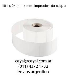 191 x 24 mm x mm  impresion de etiqueta