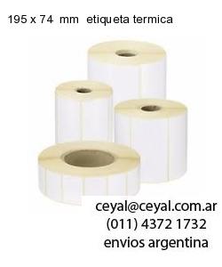 195 x 74  mm  etiqueta termica