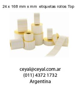 24 x 168 mm x mm  etiquetas rollos Top