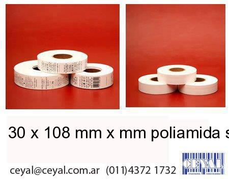 30 x 108 mm x mm poliamida satinada