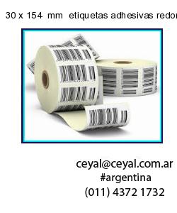 30 x 154  mm  etiquetas adhesivas redondas