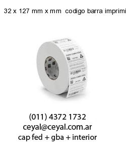 32 x 127 mm x mm  codigo barra imprimir