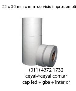 33 x 36 mm x mm  servicio impresion etiquetas opp