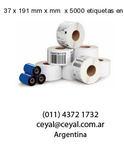 37 x 191 mm x mm  x 5000 etiquetas en rollo