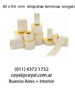 40 x 84  mm  etiquetas termicas congelado