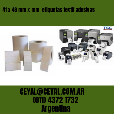41 x 48 mm x mm  etiquetas textil adesivas