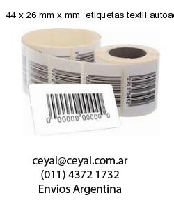 44 x 26 mm x mm  etiquetas textil autoadhesivas
