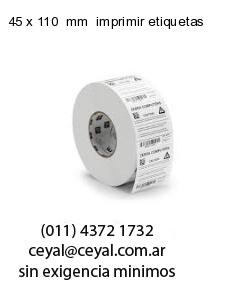 45 x 110  mm  imprimir etiquetas
