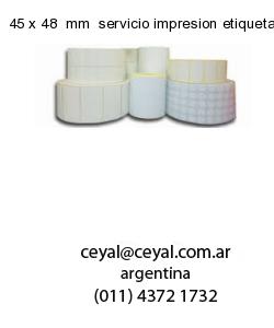 45 x 48  mm  servicio impresion etiquetas