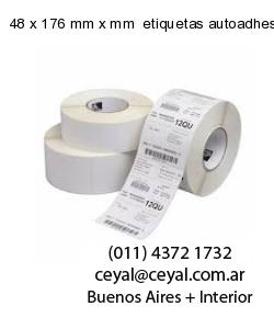 48 x 176 mm x mm  etiquetas autoadhesivas redondas