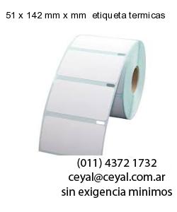 51 x 142 mm x mm  etiqueta termicas