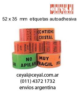 52 x 35  mm  etiquetas autoadhesivas redondas