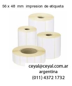 56 x 48  mm  impresion de etiqueta
