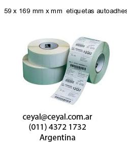 59 x 169 mm x mm  etiquetas autoadhesivas redondas