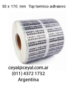 63 x 170  mm  Top termico adhesivo