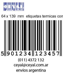 64 x 139  mm  etiquetas termicas congelados