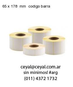 65 x 178  mm  codigo barra